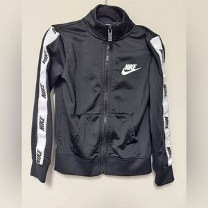 NIKE TRACK JACKET WITH LOGO TAPEBlack and White Size 4